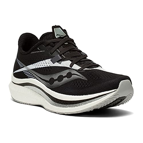 Saucony Women's Endorphin Pro 2 Running Shoe, Black/White, 6