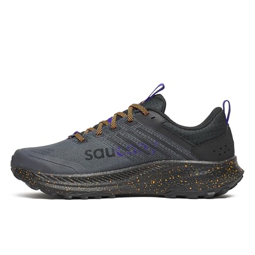 Saucony Men's Ride Tr2 Sneaker, Carbon/Black, 11