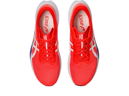 ASICS Men Magic Speed 4 Running Shoe, FLASH RED/WHITE, 7