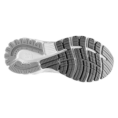 Brooks Womens Adrenaline GTS 19 Running Shoe - White/White/Grey - D - 10.5