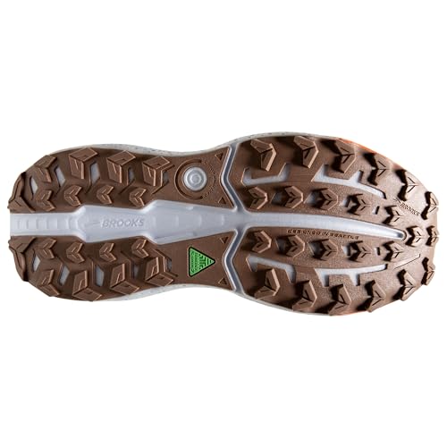 Brooks Men’s Caldera 7 Trail Running Shoe - White Sand/Chateau Gray/Yellow - 9 Medium