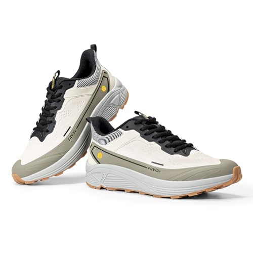 FitVille Wide Walking Shoes for Men Lightweight Trail Running Shoes Breathable Cushioned Athletic Sneakers with Arch Support Anti-Slip
