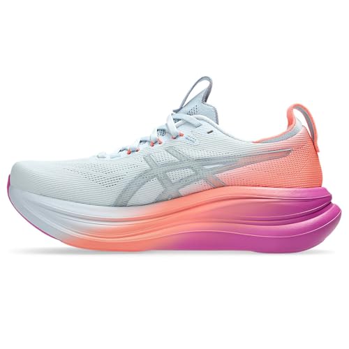 ASICS Womens Gel-Nimbus 28 Sunny Sizzle Sports Shoes, SKY/DIGITAL SAKURA, 9 US