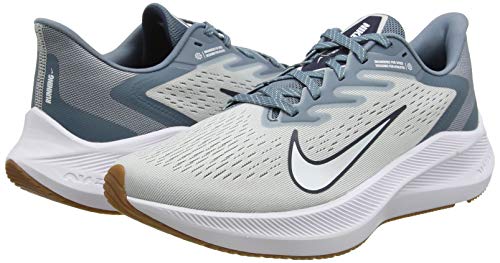 Nike Zoom Winflo 7, Men's Running Shoe, Photon Dust/White-Obsidian-Ozone Blue, 7.5 UK (42 EU)