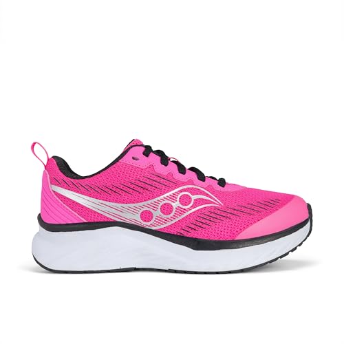 Saucony Cadence (Little Big Kid) Sneaker, Fuchsia, 4 Wide US Unisex