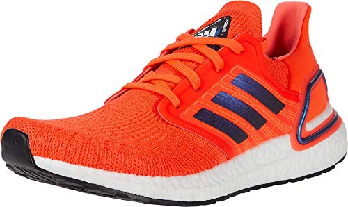 adidas mens Ultraboost 20 Sneaker, Solar Red/Boost Blue Violet Metallic/ White, 10.5 US