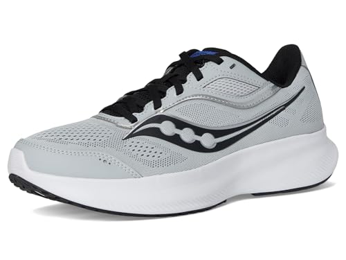 Saucony Men's Cohesion 18 Sneaker, Cloud/Black, 9.5 Wide