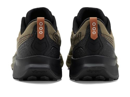 Saucony Men's Peregrine 16 Sneaker, Field/Black, 9.5