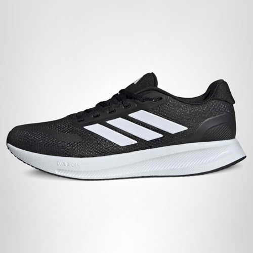 Adidas Men's Run Falcon 5, Black/White/Black, 10