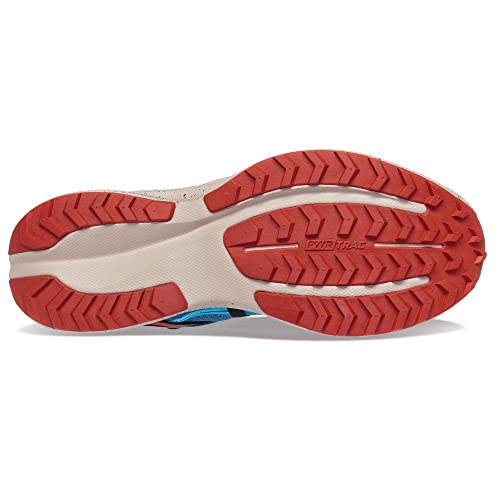 Saucony Men's Ride 15 Tr Trail Running Shoe, Deep Sea/Lava, 12