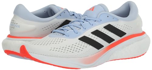 adidas Women's Supernova 2 Running Shoe, White/Black/Solar Red, 11
