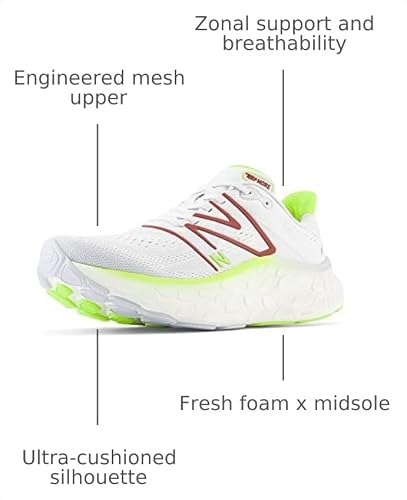 New Balance Men's Fresh Foam X More V4 Running Shoe, Quartz Grey/Thirty Watt/Brick Red, 15 M