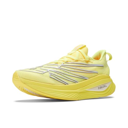 New Balance Women FuelCell SuperComp Elite v3 Running Shoe, Cosmic Pineapple/White Iridescent, 8.5 Medium