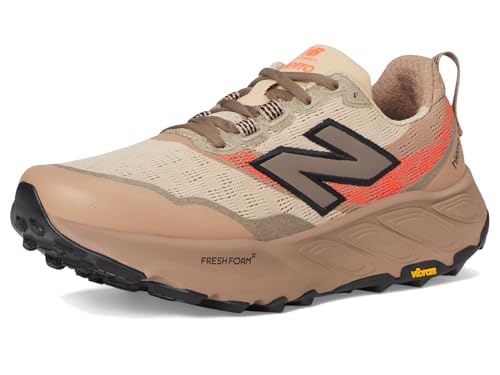 Men's New Balance Fresh Foam X Hierro v9 Trail Shoes in Desert Clay/Earth Shadow/Urgent Red alternate view 7
