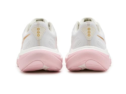 Saucony Women's Ride 19 Sneaker, White/Silk, 10 Wide