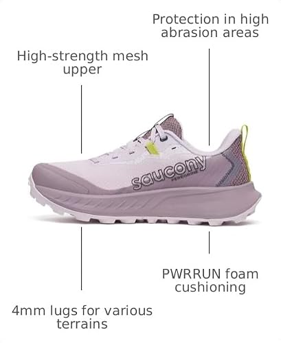 Saucony Women's Peregrine 15 Sneaker, Bloom/Quail, 8