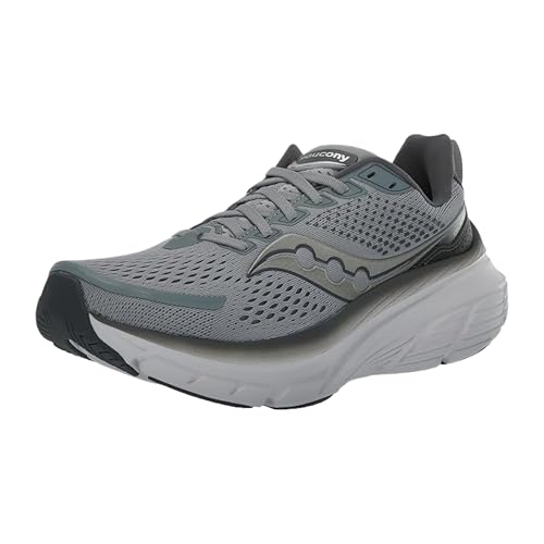Saucony Men's Guide 17 Sneaker, Flint/Shadow, 12