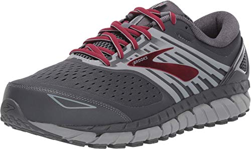 Brooks Mens Beast '18 Ebony/Primer/Biking Red 8 EE - Wide
