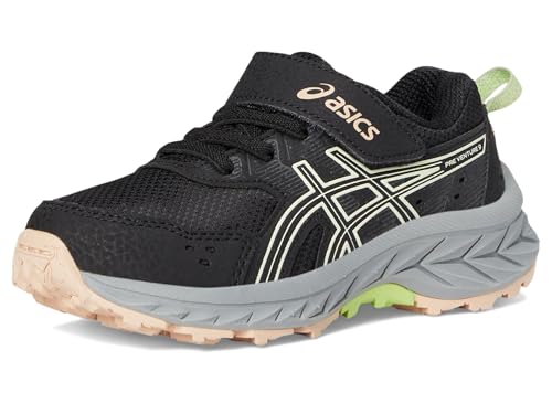 ASICS, Unisex Kids, Gel-Venture 9 Pre-School (Toddler/Little Kid), Black/Whisper Green, 2 Medium, Little Kid