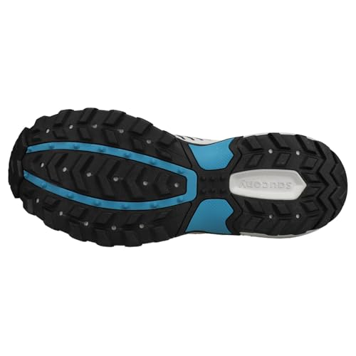 Saucony Men's Excursion TR15 Trail Running Shoe, Fog/Black/Topaz, 10.5