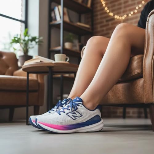 New Balance Women's Fresh Foam X 1080 V15 Running Shoe, Sea Salt/Blue Oyster, 8.5
