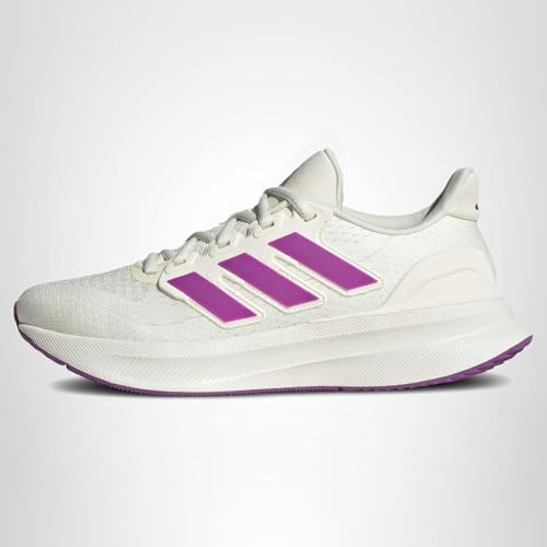 adidas Women's Ultrarun 5, Off White/Purple Burst/Black, 7.5