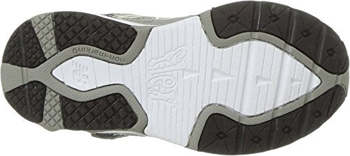 New Balance Kid's 680 V3 Running Shoe, Grey/Hi-lite, 5 Little Kid