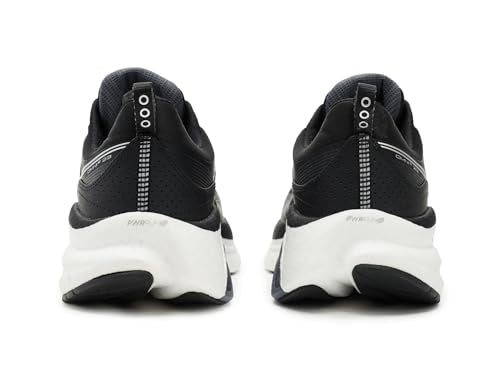 Saucony Women's Omni St 23 Sneaker, Black/Silver, 8.5