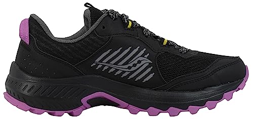 Saucony Women's Excursion Tr15, Black/Purple/Yellow, 8 W