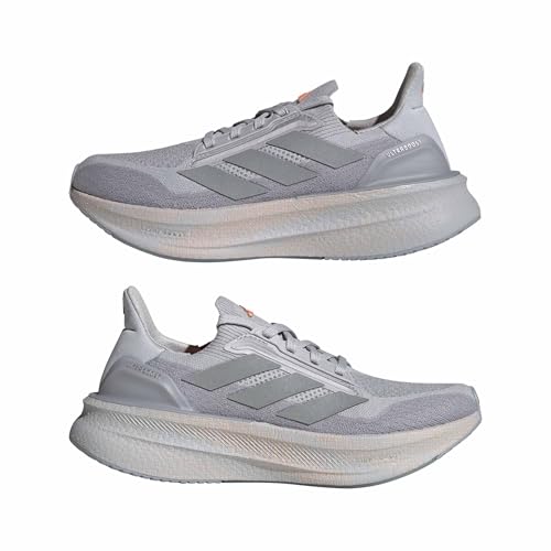 adidas Women's Ultraboost 5X Running, Solid Grey/Silver Metallic/Beam Orange, 10