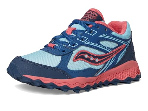Saucony Unisex Cohesion TR14 LTT Trail Running Shoe (Little Kid/Big Kid) Aqua/Coral 3 Little Kid Medium