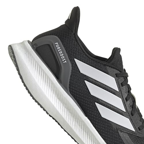 Adidas Men's Pureboost 5, Black/White/Grey, 11