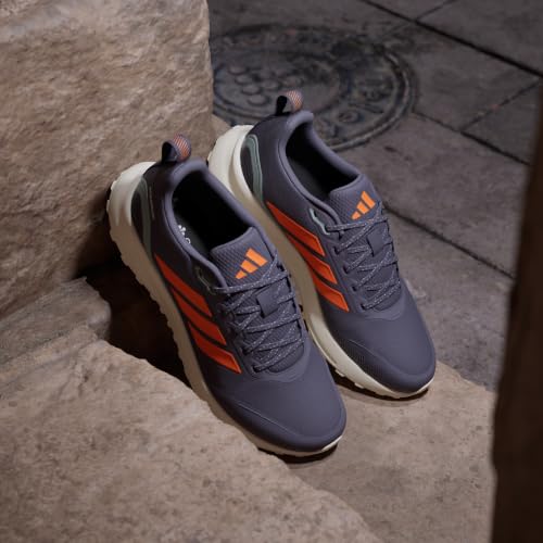 Adidas Men's Run Falcon 5 Trail, Aurora Onix/Pure Orange/Black, 10.5