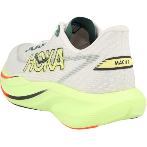 Hoka Men's Mach 7 Sneaker, Frost/Neon Yuzu, 11