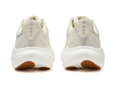 Saucony Women's Ride 19 Sneaker, Ivory/Gum, 9