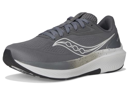 Saucony Men's Echelon 10 Sneaker, Carbon/Black, 8
