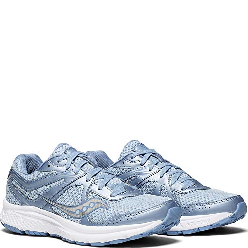 Saucony Women's Cohesion 11 Running Shoe, Fog/Blue, 7 Medium US