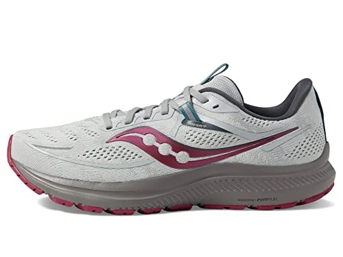 Saucony Omni 21 Womens Shoes Size 8, Color: Concrete/Berry/Grey