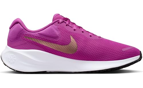 Nike Men's Revolution 7 Women's Road Running Shoes, Hot Fuchsia MTLC Red Bronze White Black, 8