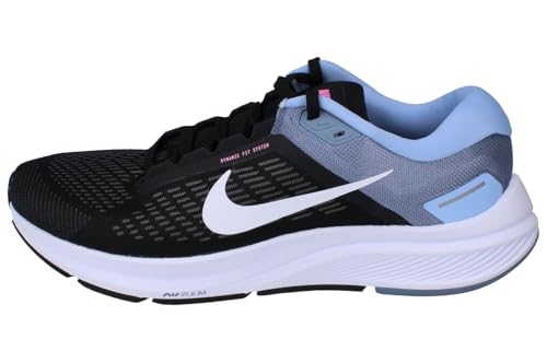 Nike Air Zoom Structure 24 Men's Running Shoes, Men's Sneaker, Black White Ashen Slate Cobalt Bliss, 11.5 US
