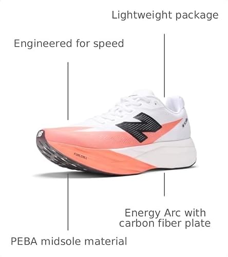 New Balance Women's FuelCell SuperComp Elite V5 Running Shoe, Urgent Red/White/Black, 8.5 M