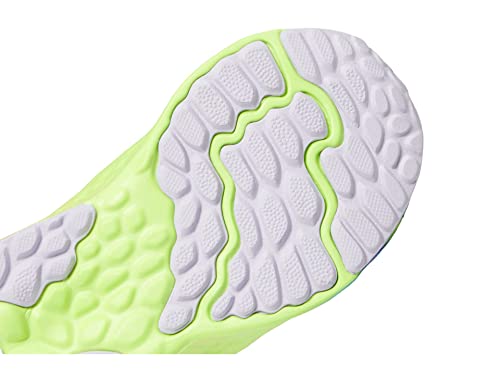 New Balance Baby Girls Fresh Foam Arishi V4 Hook and Loop Running Shoe, Light Aluminum/Cyber Lilac/Neon Pink, 4 Wide Infant