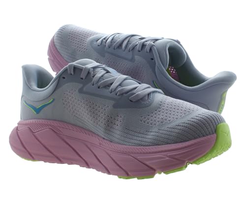HOKA ONE ONE Arahi 7 Wide Womens Shoes Size 6.5, Color: Gull/Pink Twilight