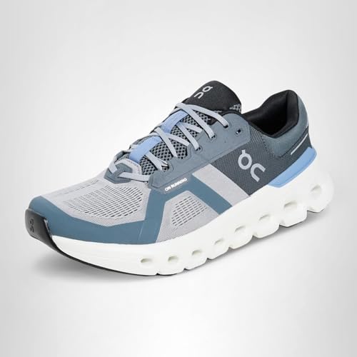 On Men's Cloudrunner 2 Sneakers, Alloy/Chambray, 12 Medium US