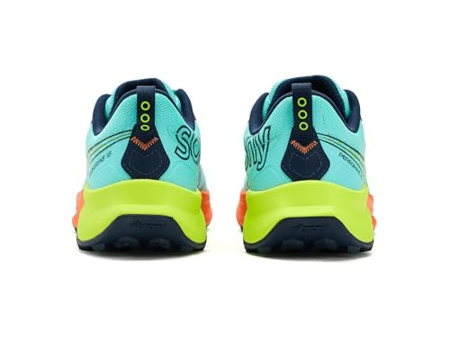Saucony Men's Peregrine 16 Sneaker, Splash/Citron, 10.5