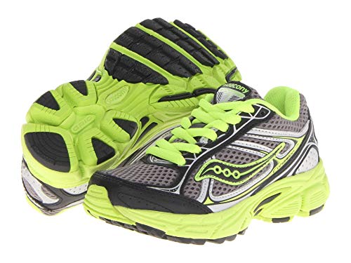 Saucony Boys Cohesion 7 Lace Running Shoe (Little Kid/Big Kid),Grey/Silver,13 M US Little Kid