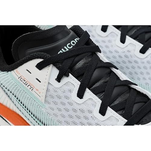Saucony Men's Endorphin Azura Sneaker, White/Crimson, 9.5