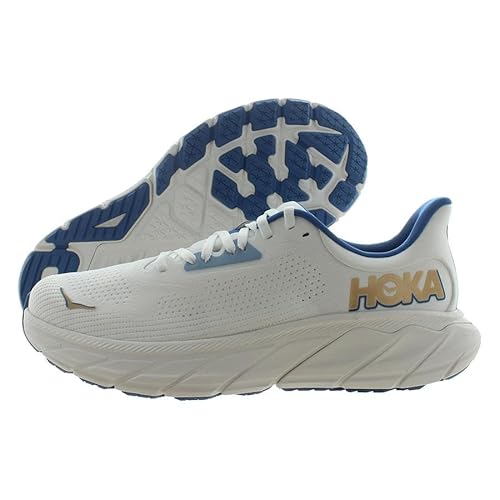 HOKA Arahi 7 Mens Shoes Size 9.5, Color: Frost/Gold