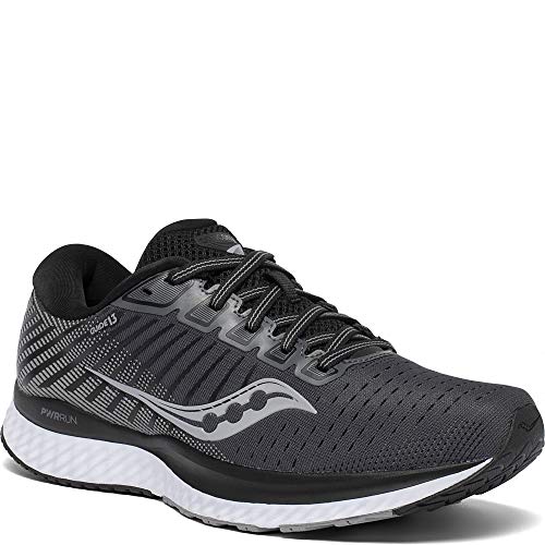 Saucony Women's Guide 13 Sneaker, Black/White, 5.5