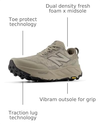 Men's New Balance Fresh Foam X Hierro v9 Trail Shoes in Arid Stone/Castlerock alternate view 8